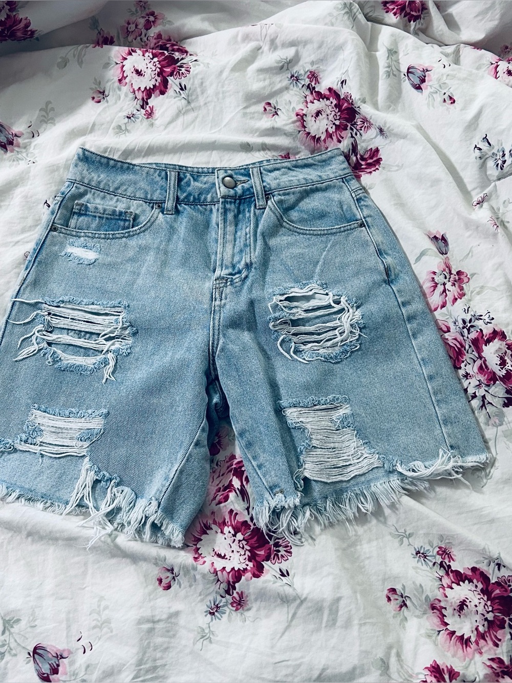 Fashion Nova Distressed Denim Shorts